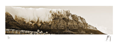 Clouds, table cloth over Table mountain, Cape Town, South Africa | Fine Art photographic print by chad Henning