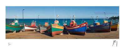 Colourful Fishing boats, Arniston / Waenhuiskrans, Western Cape, South Africa | Fine art photographic print by Chad Henning.