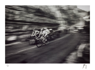 Chapman's Peak bicycle race, Argus cycle tour, cape town cycle tour, action, motion blur | Fine art Photographic print by Chad Henning