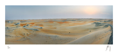 Dunes Ruwais, sand dunes desert in evening light United Arab Emirates | Fine Art photographic print by Chad Henning